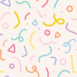 Background seamless patterns vector with cute pastel doodle