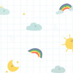 Weather seamless pattern background vector cute doodle illustrat
